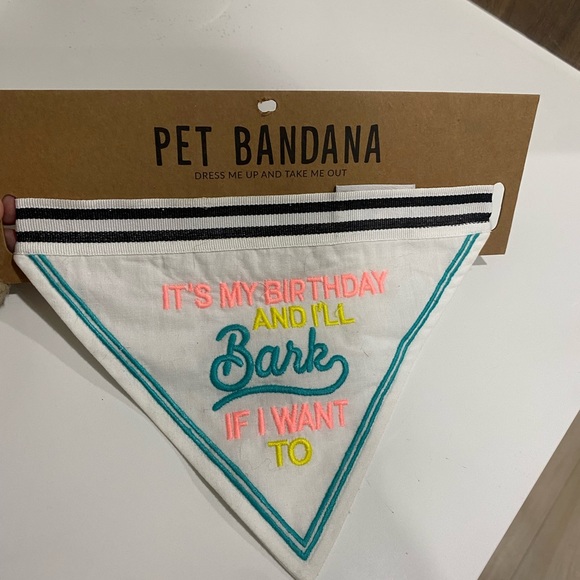 Pet Birthday Bandana. NWT never worn! Would fit small to med sized dog breeds. - Picture 4 of 4